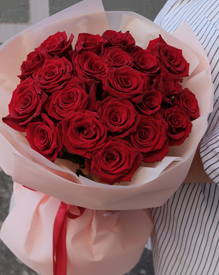 Букет из 21 красной розы с доставкой по Астане