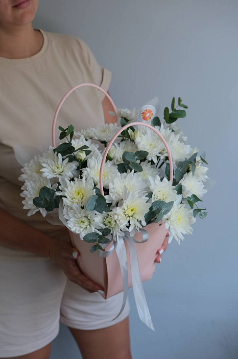 Кустовая хризантема в сумке