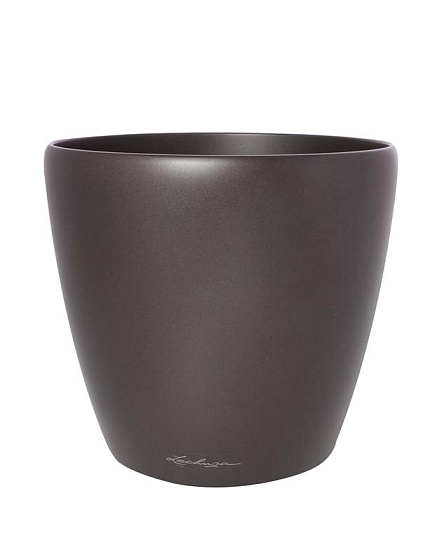 Кашпо Lechuza "Classico LS Complete charcoal metallic" (пластик), D50xH47 см Антрацитовый металлик с доставкой по Астане