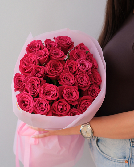Букет из 25 красных роз с доставкой по Астане