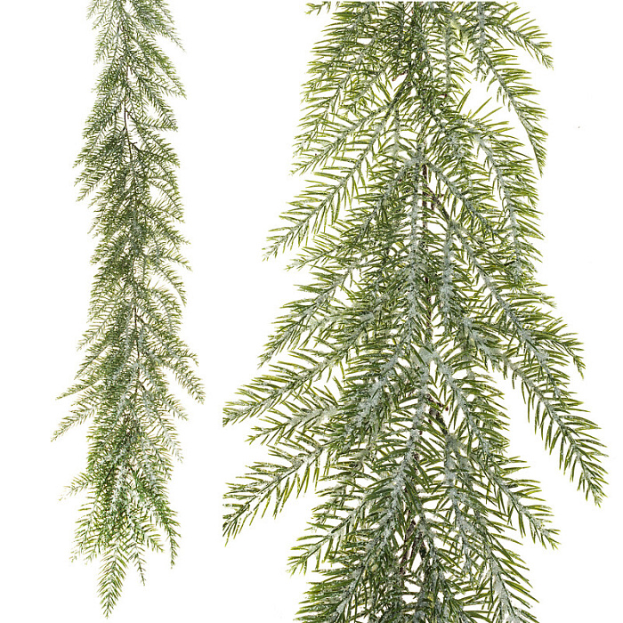 Гирлянда искусственная еловая (пластик), 190 см Зеленый