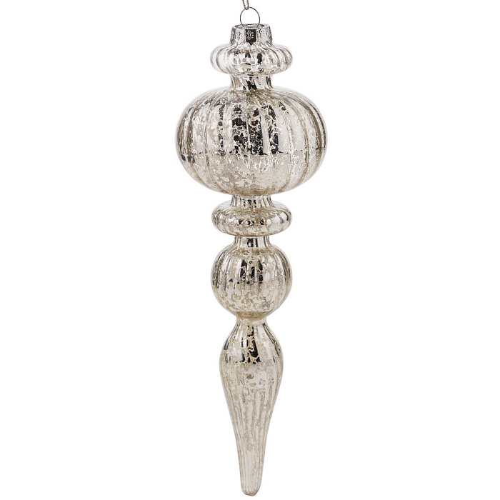 Елочная игрушка "Калабаш" (стекло), 6,5xH22 см Шампань