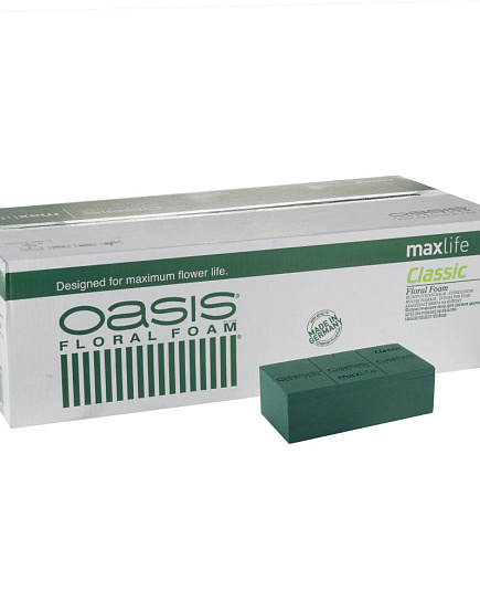 Кирпич флористический "Classic", 23x11xH8 см, набор (35 шт), Oasis Зеленый с доставкой по Астане
