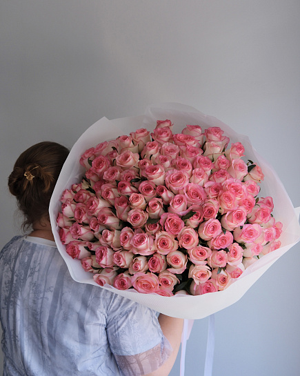 Букет из 101 розы Джумилия с доставкой по Астане
