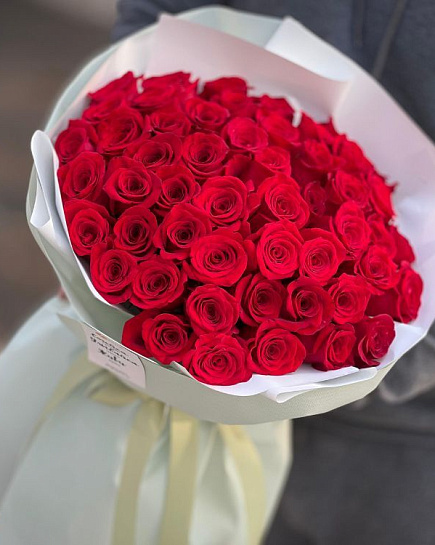 Букет из 51 красной розы  с доставкой по Астане