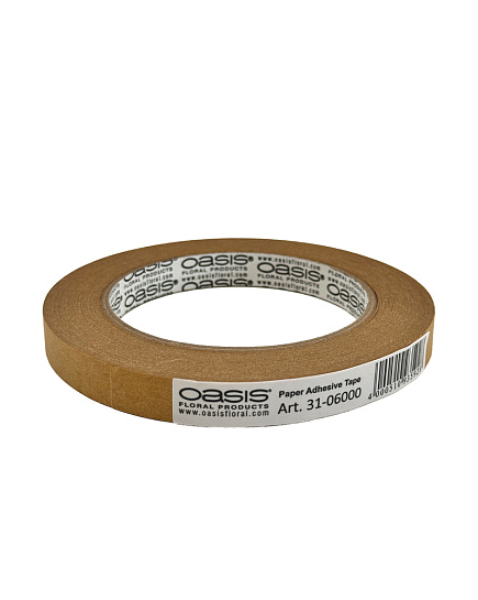 Лента-тейп "Paper Adhesive Tape", флористическая бумажная, 1,2 смх40 м, Oasis Натуральный с доставкой по Астане