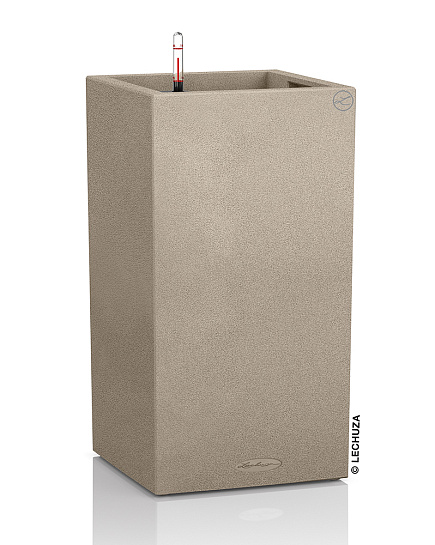 Кашпо Lechuza "Canto Complete sandy beige" (пластик), 30x30xH56 см Бежевый с доставкой по Астане